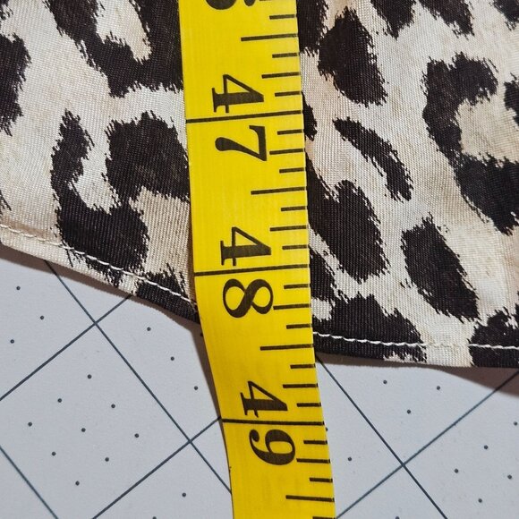 J Crew Leopard Print Midi Dress 6 Animal Print Y2K Quiet Luxury - Picture 9 of 12